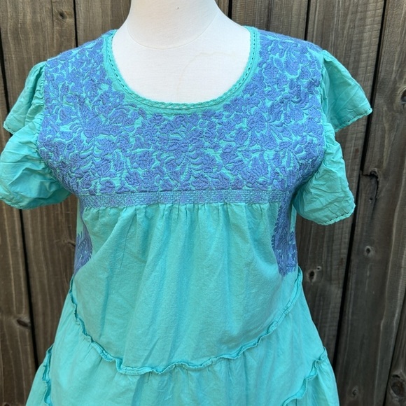 J. Marie embroidered a-line mini dress, size Large - Picture 3 of 8